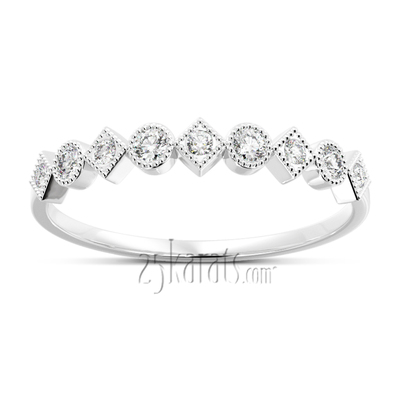 9 Diamonds Stackable Diamond Ring