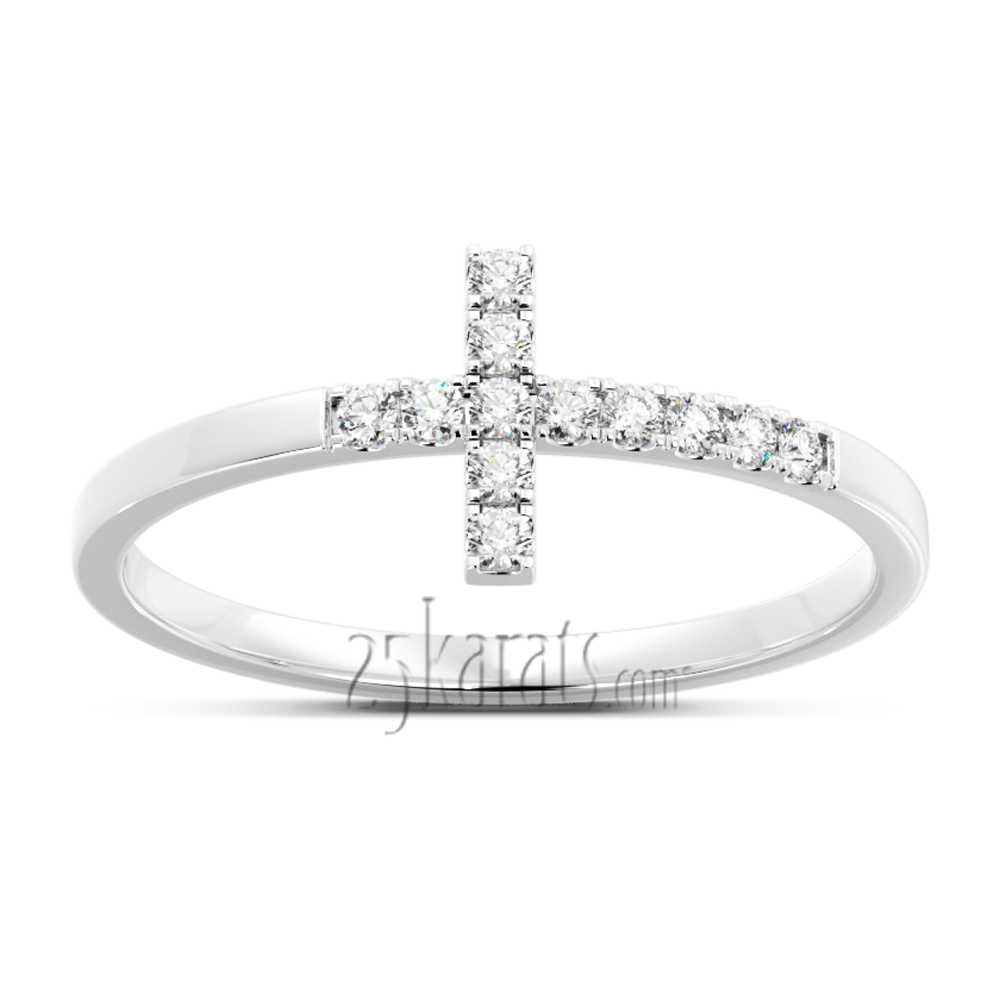 12 Stone Stackable Diamond Ring
