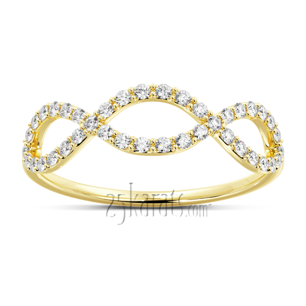 Infinity Design Diamond Stackable  Ring