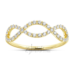 Infinity Design Diamond Stackable  Ring