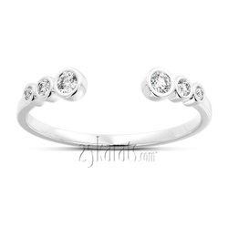 Open-End Stackable Diamond Ring