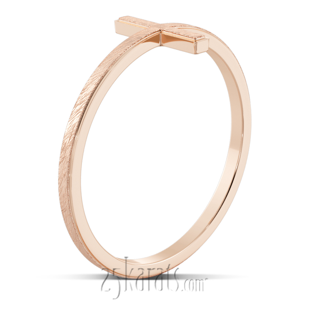 Cross Design Stackable Ring
