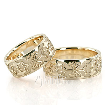 Bestseller Milled Design Wedding Ring Set