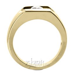 14K white gold Solitaire Channel Set Men's Diamond Ring (0.35 ct. tw.) - alternate view 4