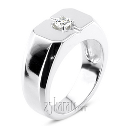 0.35 ct. Solitaire Man Diamond Ring thumbnail 2