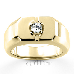 0.35 ct. Solitaire Man Diamond Ring thumbnail 3