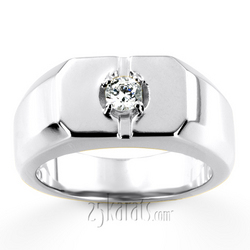 0.35 ct. Solitaire Man Diamond Ring thumbnail 4