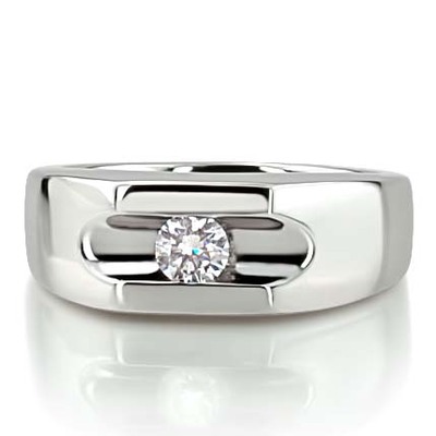 Solitaire Channel Set Men's Diamond Ring (0.35 ct. tw.)