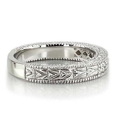 Antique Design Engraved Diamond Anniversary Band (0.45 ct. tw.) thumbnail 7