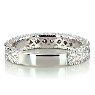 Antique Design Engraved Diamond Anniversary Band (0.45 ct. tw.) thumbnail 8