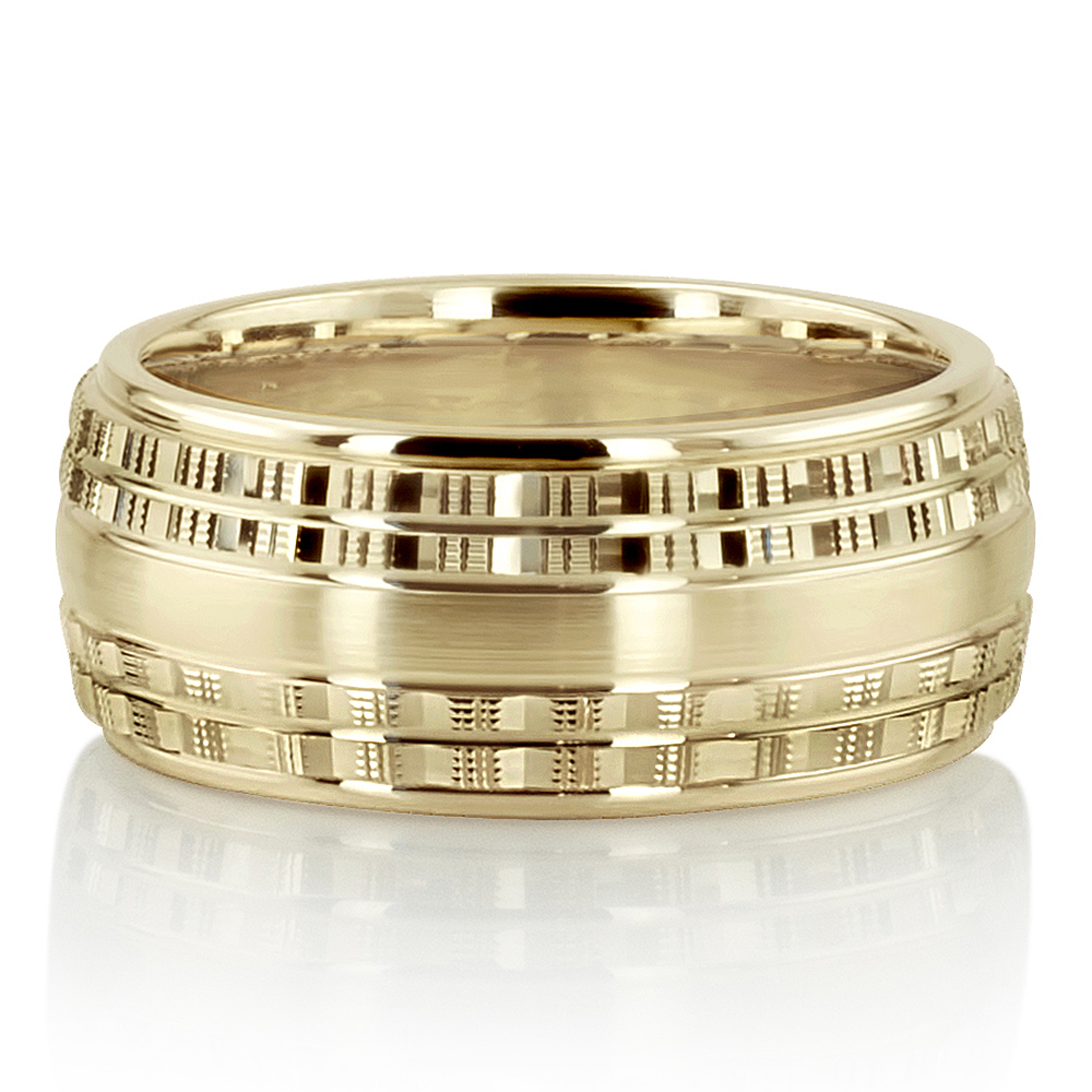 High Center Designer Wedding Ring