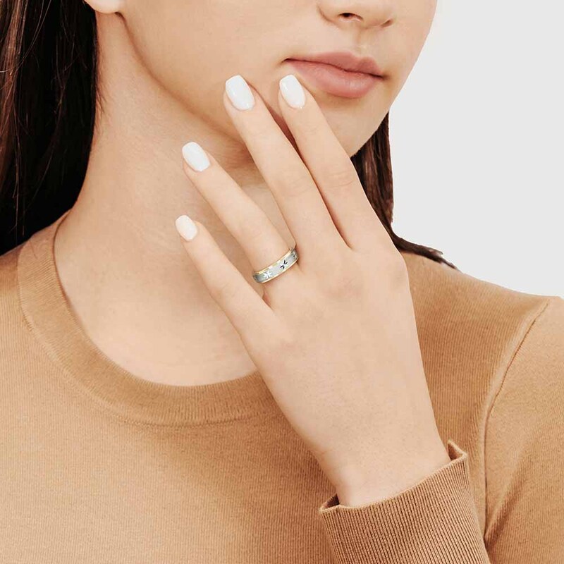10K his-and-her-basic-carved-wedding-bands - alternate view 6