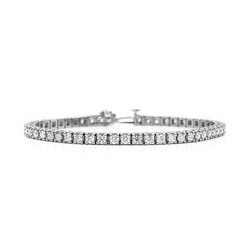 Boxy Style Diamond Tennis Bracelet 4.00ct 