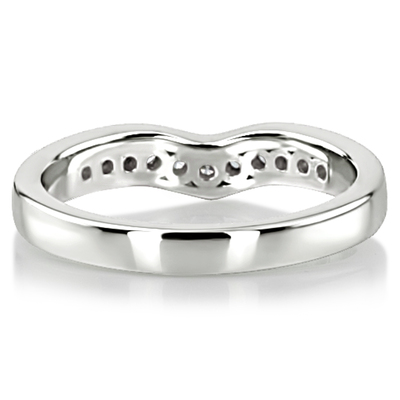 Round Cut Channel Set Curved Diamond Bridal Ring (0.44 ct. tw.) thumbnail 5