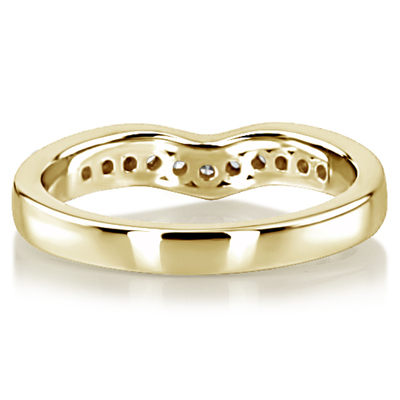 Round Cut Channel Set Curved Diamond Bridal Ring (0.44 ct. tw.) thumbnail 6