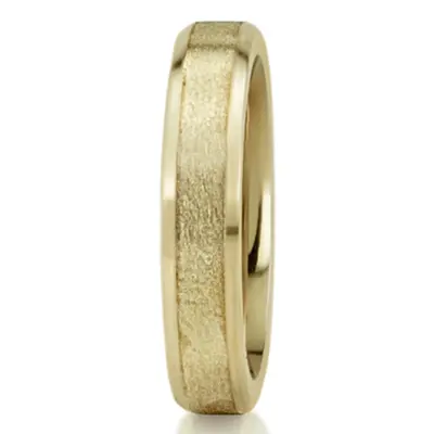 Beveled Edge Satin Diamond Cut Wedding Ring  - view 12 of 16