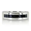  Princess Cut Channel Set Black Diamond Men Ring (1.20 ct. t.w.) thumbnail 5