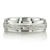 Extravagant Satin Finish Hand Engraved Wedding Ring  thumbnail 6