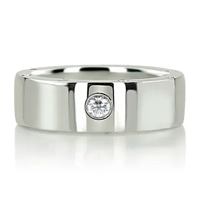 Sturdy Side-stoned Diamond Wedding Ring  - view 5 of 7