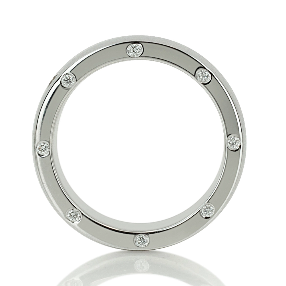 Sturdy Side-stoned Diamond Wedding Ring  - view 6
