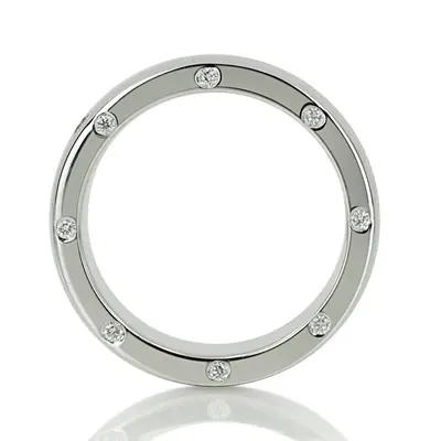 Sturdy Side-stoned Diamond Wedding Ring  - view 6 of 7