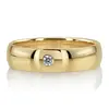 High Polished Solitaire Diamond Wedding Band  thumbnail 9