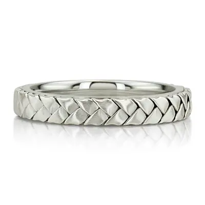 Bestseller Tri-Tone Hand Woven Gold Wedding Ring - view 5 of 5
