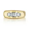 0.61 ct. t.w. Baguette Cut Channel Set Diamond Man Ring thumbnail 4