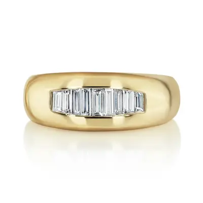 0.61 ct. t.w. Baguette Cut Channel Set Diamond Man Ring - view 4 of 9