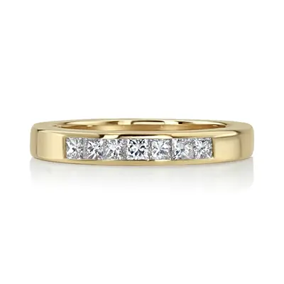 Newly Designed 7 Stone Princess Cut Diamond Anniversary Band (1/2 ct. tw.) thumbnail 1