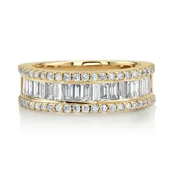 Baguette and Brilliant Round Diamond Anniversary Band (1 3/4 ct. tw.) thumbnail 1