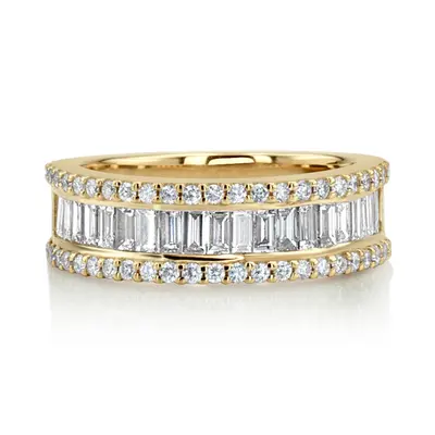 Baguette and Brilliant Round Diamond Anniversary Band (1 3/4 ct. tw.) - view 1 of 9