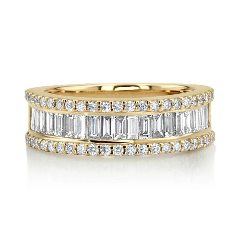 14K white gold Baguette and Brilliant Round Diamond Anniversary Band (1 3/4 ct. tw.) - main view