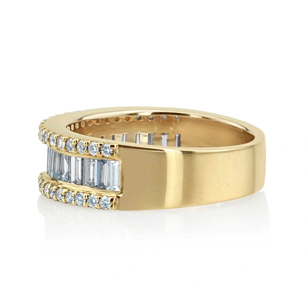 Baguette and Brilliant Round Diamond Anniversary Band (1 3/4 ct. tw.) - view 2