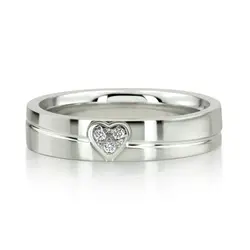Color Duo Contemporary Diamond Wedding Ring thumbnail 4