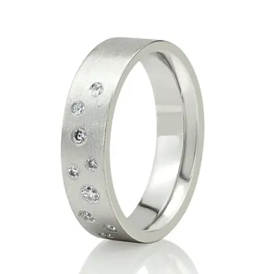 Milky Way Brilliant Cut Diamond Wedding Band  - view 5 of 5