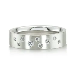 Milky Way Brilliant Cut Diamond Wedding Band  thumbnail 1