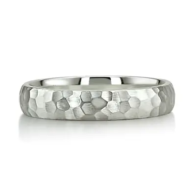 Ridged High Polish Basic Design Wedding Ring  - view 6 of 6