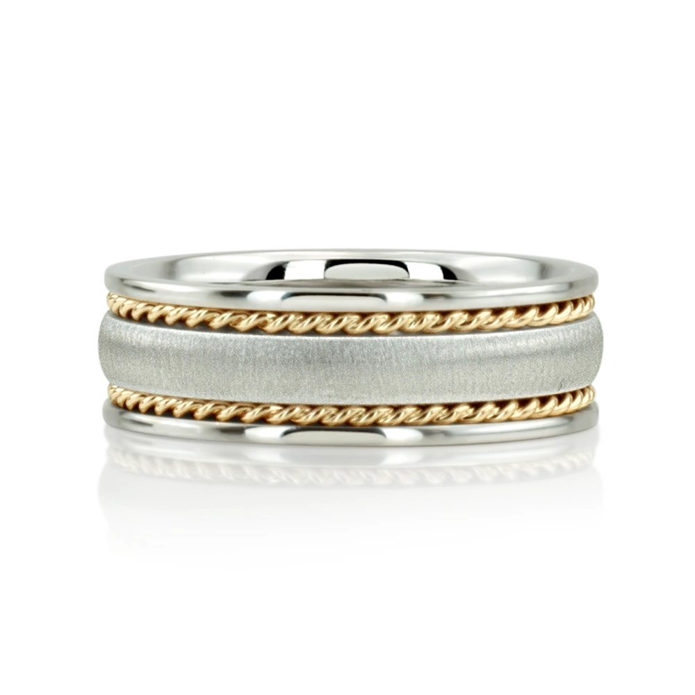 Brushed Round Handcrafted Wedding Ring - view 5