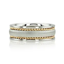 Brushed Round Handcrafted Wedding Ring thumbnail 5
