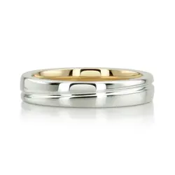 Color Duo Contemporary Wedding Band thumbnail 2