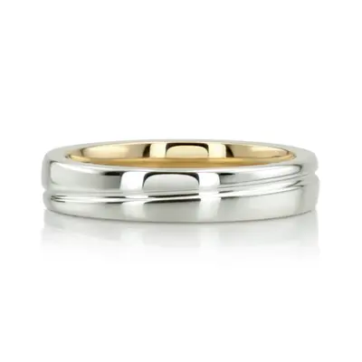 Color Duo Contemporary Wedding Band - view 2 of 4