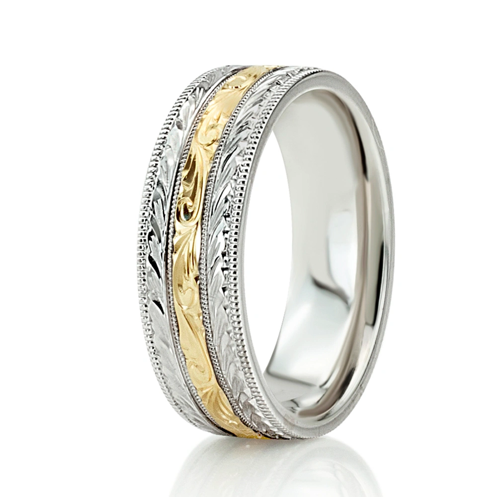 Exquisite Hand Engraved Wedding Ring  - view 8