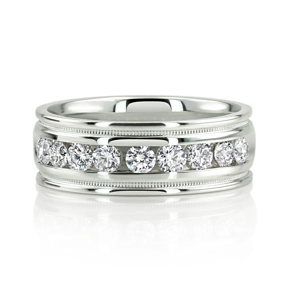 Channel Set Diamond Wedding Band 0.99 ct.tw - view 6