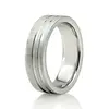 Modern Parallel Cut Two-Tone Wedding Ring  thumbnail 8