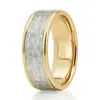 Two-Color Hammered Basic Design Wedding Band  thumbnail 3
