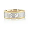 Two-Color Hammered Basic Design Wedding Band  thumbnail 4