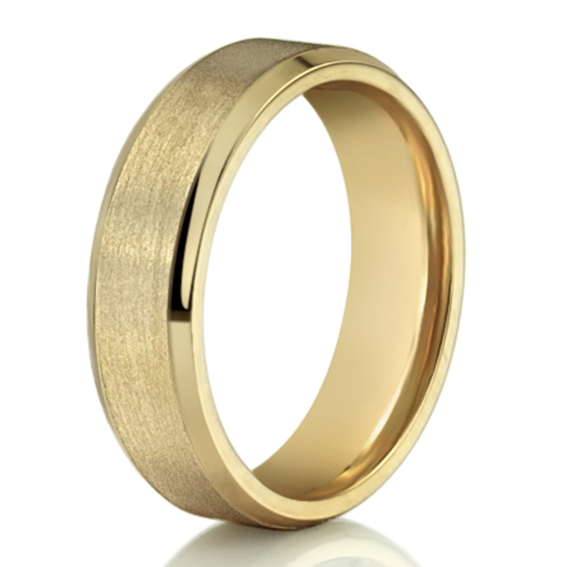 10K yellow gold 6mm. satin finish basic-carved-wedding-bands - alternate view 14