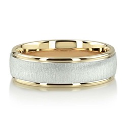 Brushed Basic Designer Wedding Band  thumbnail 1