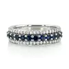Diamond Cut Sapphire and Brilliant Diamond Anniversary Band (1/2 ct. tw.) thumbnail 4